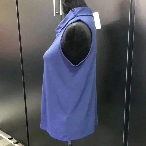 Banana Republic sleeveless high drape neck w/button detail, tunic - Picture 3 of 8